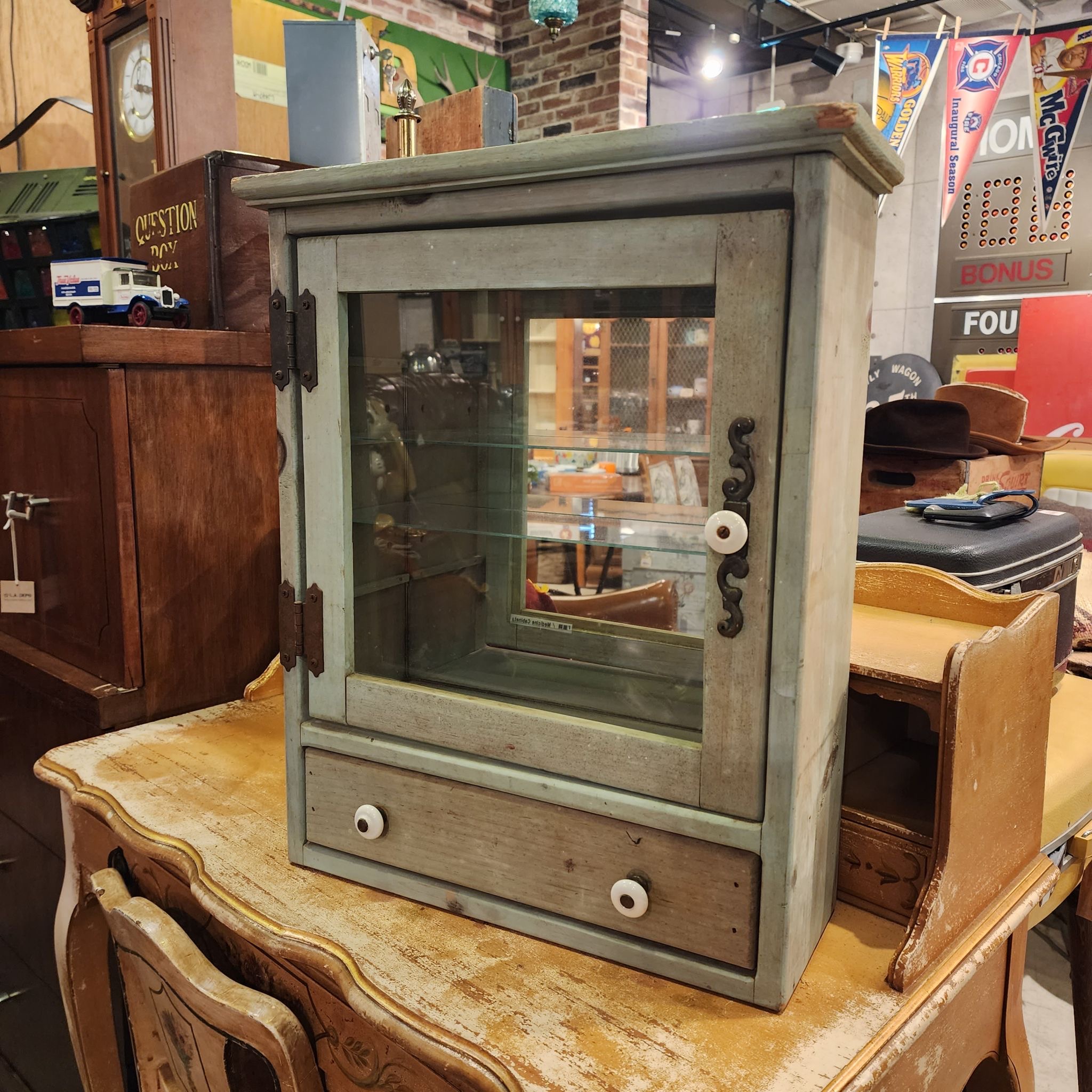 最終お値下げ‼️アメリカン・ヴィンテージ・メープルキャビネット1970 STEEL CABINET GRY - POINT NO.39｜東京｜目黒｜真鍮照明